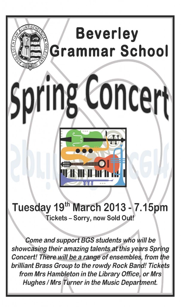 Spring Concert 2013 Poster